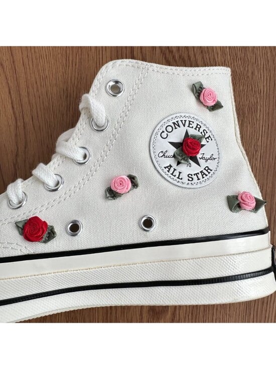 ❤️Converse Chuck 70 Hi Valentine 3D Roses Sz 6 Mens Shoes Heart Sneakers A10637C main image 6